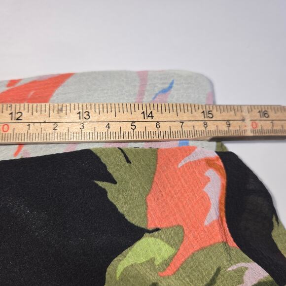 Roz & Ali Womens Medium Maxi Skirt Floral Flowy Black Colorful Garden Party Chic - Picture 7 of 9